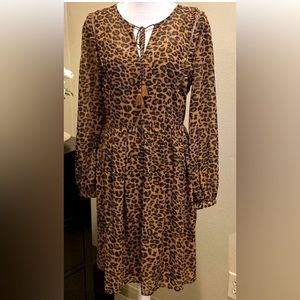 LADIES LEOPARD PRINT DRESS